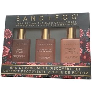 Sand + Fog Discovery Set Of 3 Parfum Oil Rollers Lychee Strawberry Vanilla
